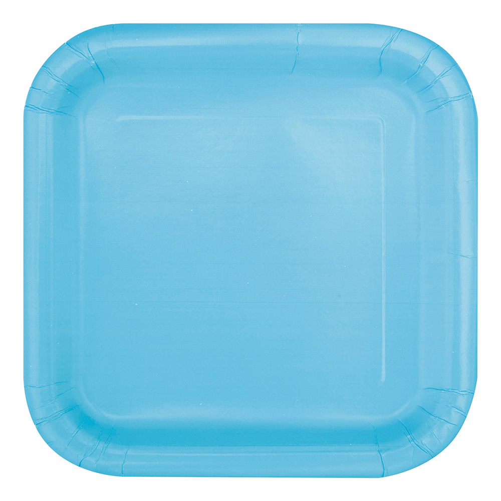 Pappersassietter Kvadrat Ljusblå - 16-pack