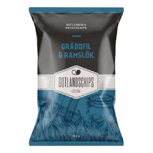 Gotlandschips Gräddfil & Ramslök - 180 gram