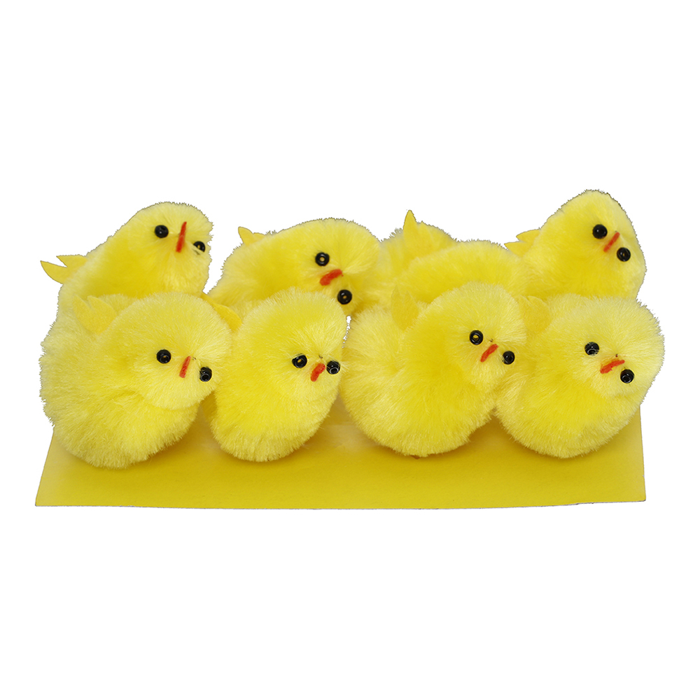 Chenillekycklingar Gula - 8-pack