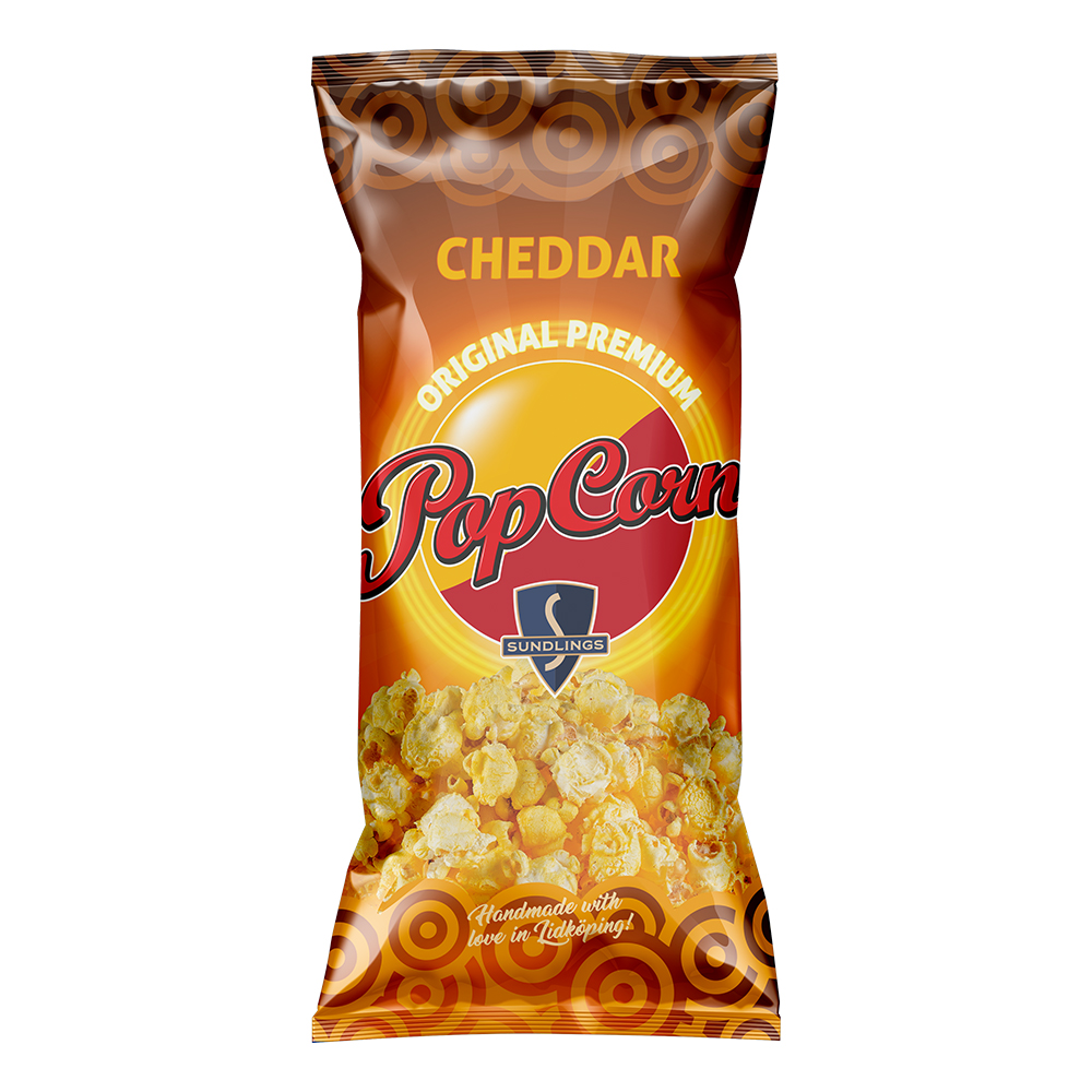 Sundlings Popcorn Cheddar - 100 g