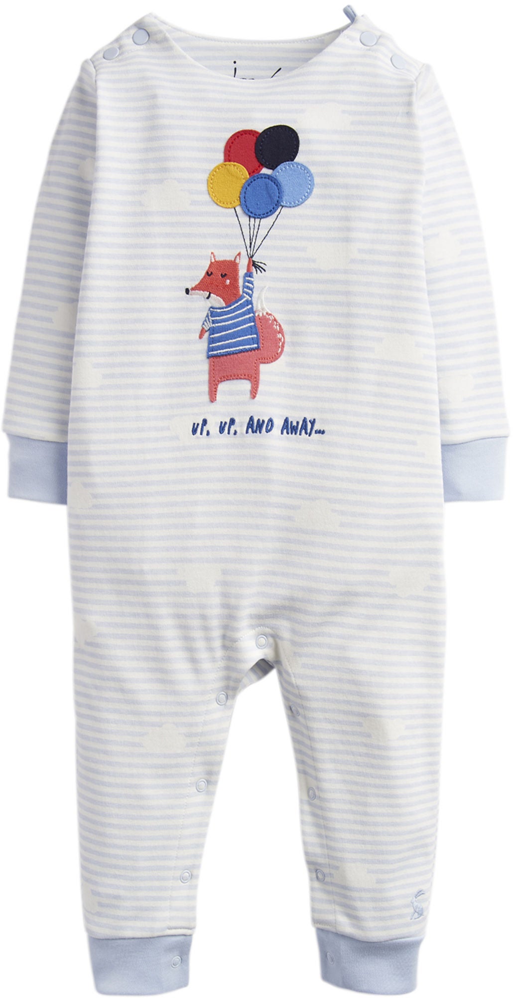 Tom Joule Fife Applique Jumpsuit, Blue Balloon Fox 6-9 Månader