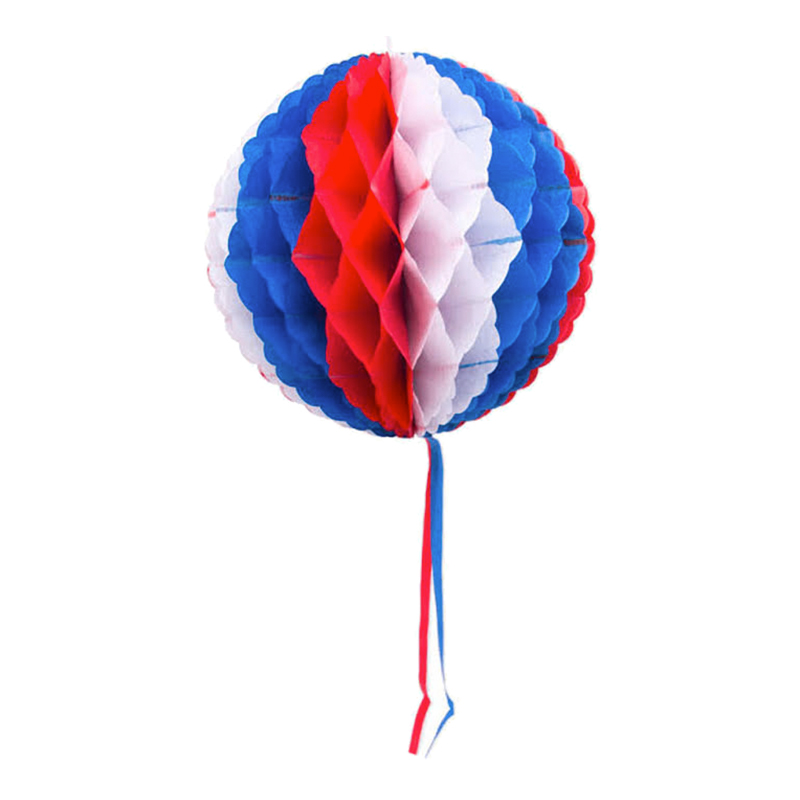 Dekorationsboll Röd/Vit/Blå - 30 cm