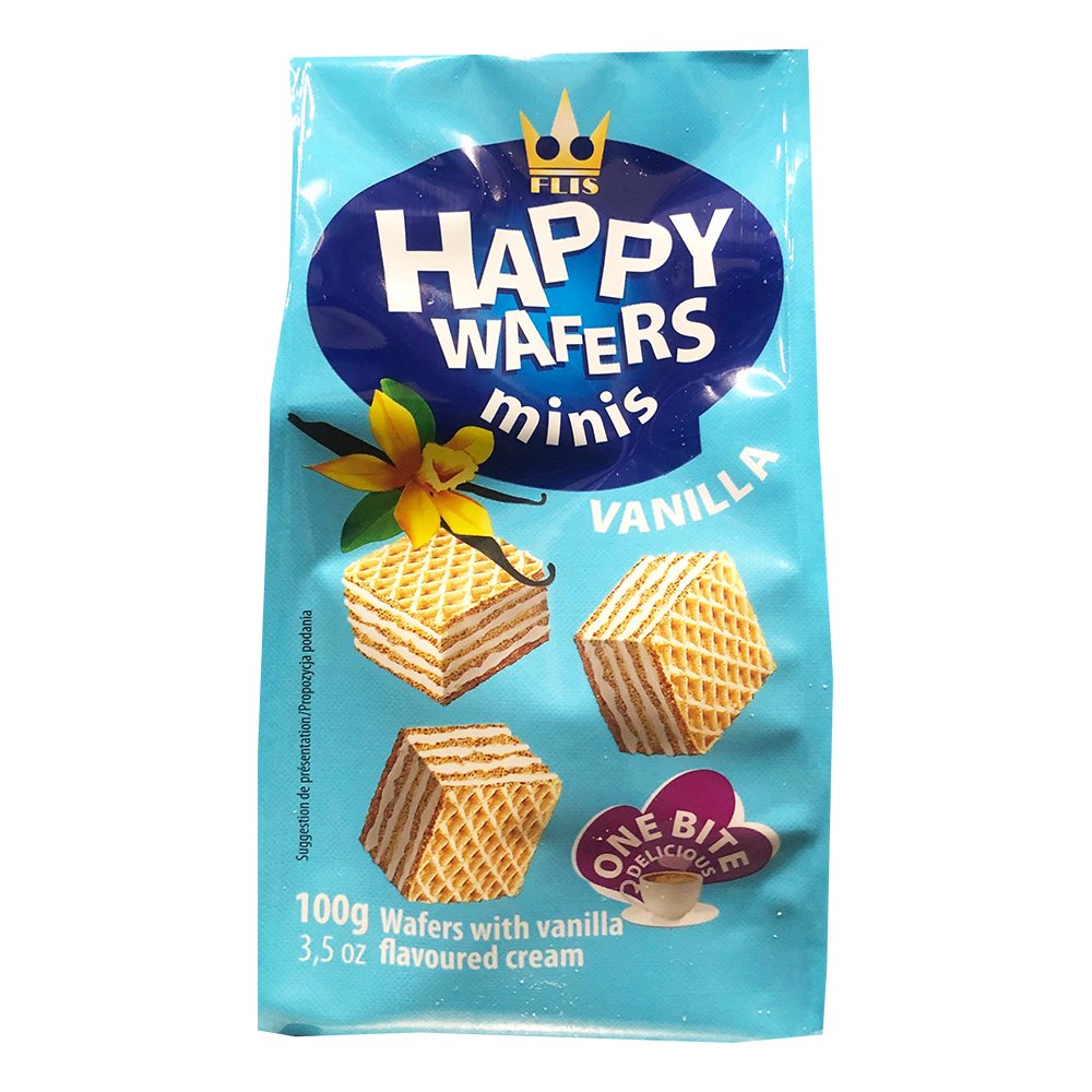 Happy Wafers Minis Vanilj - 100 gram