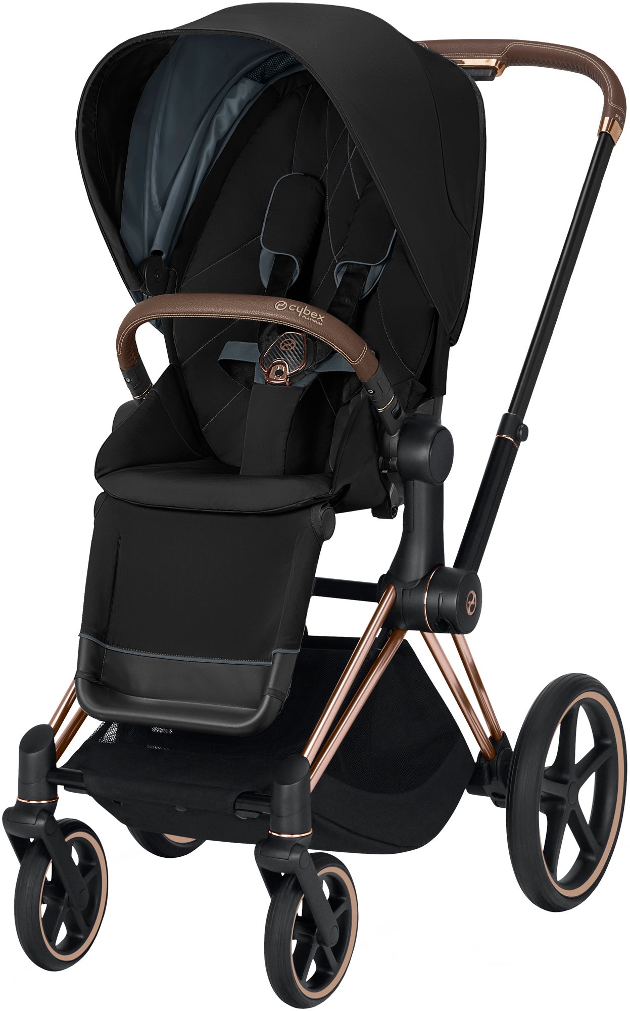 Cybex Priam Sittvagn, Deep Black/Rose Gold