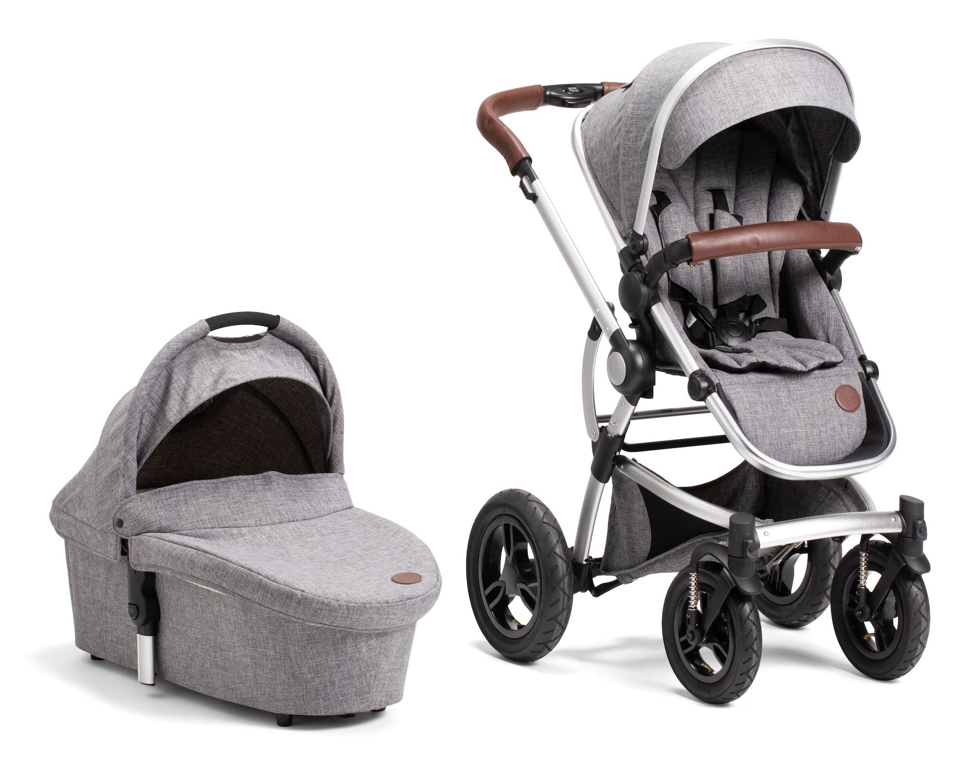 Petite Chérie Lively 2 Duovagn, Grey Melange