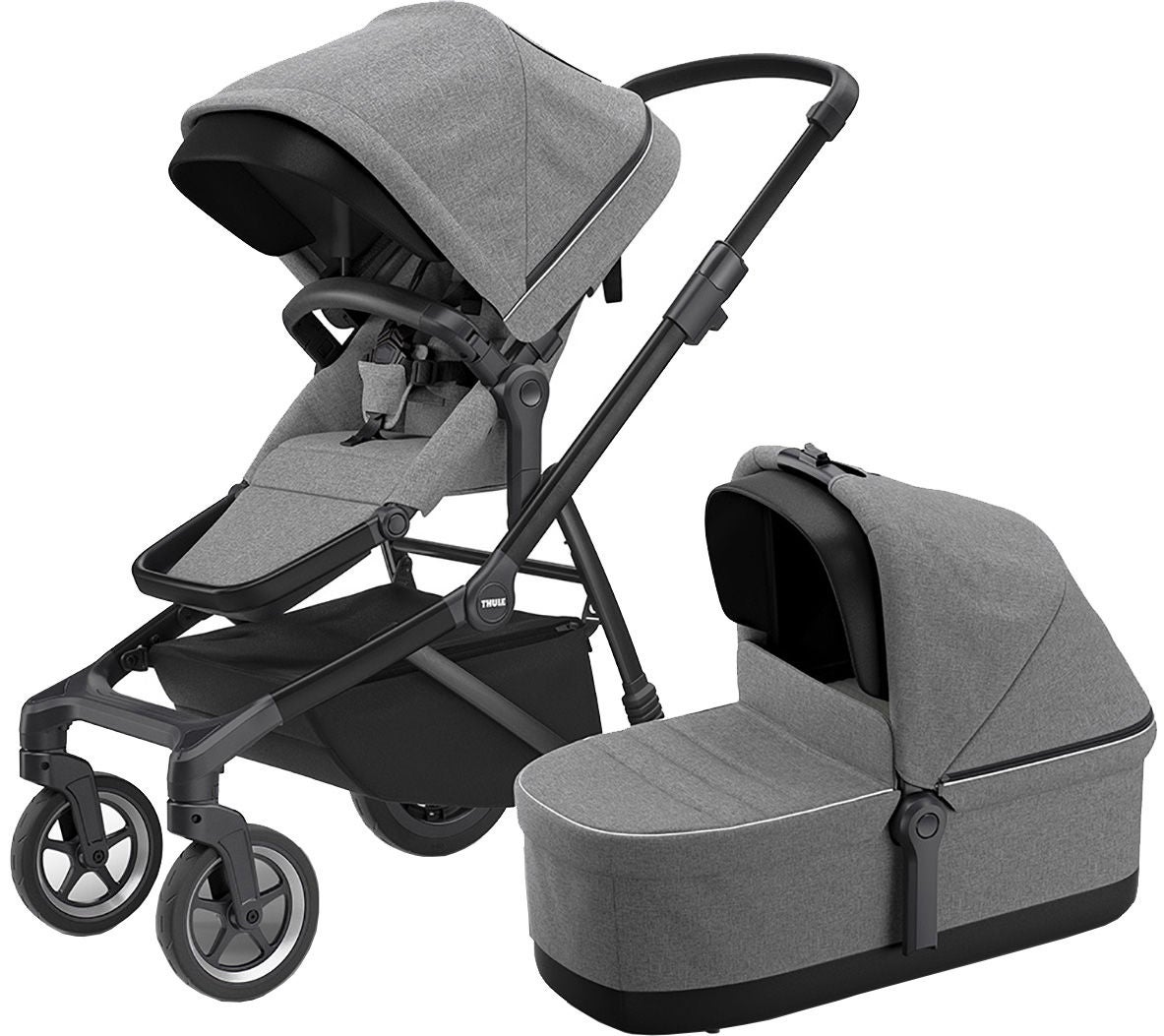 Thule Sleek Duovagn, Black/GreyMelange