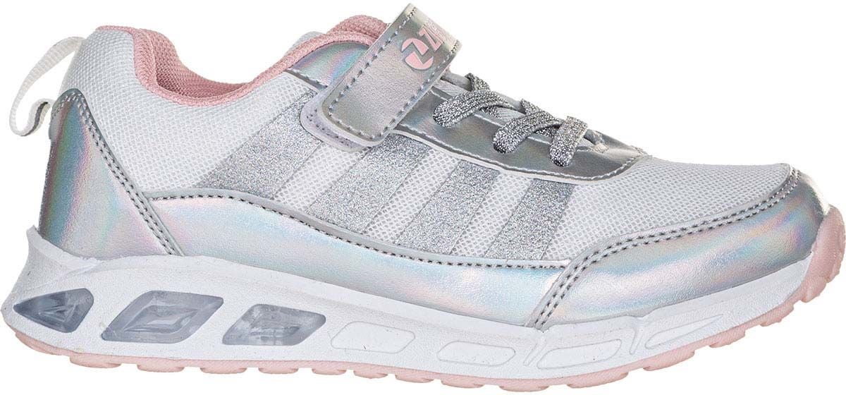 ZigZag Loopin Blinkande Sneaker, Silver, 24