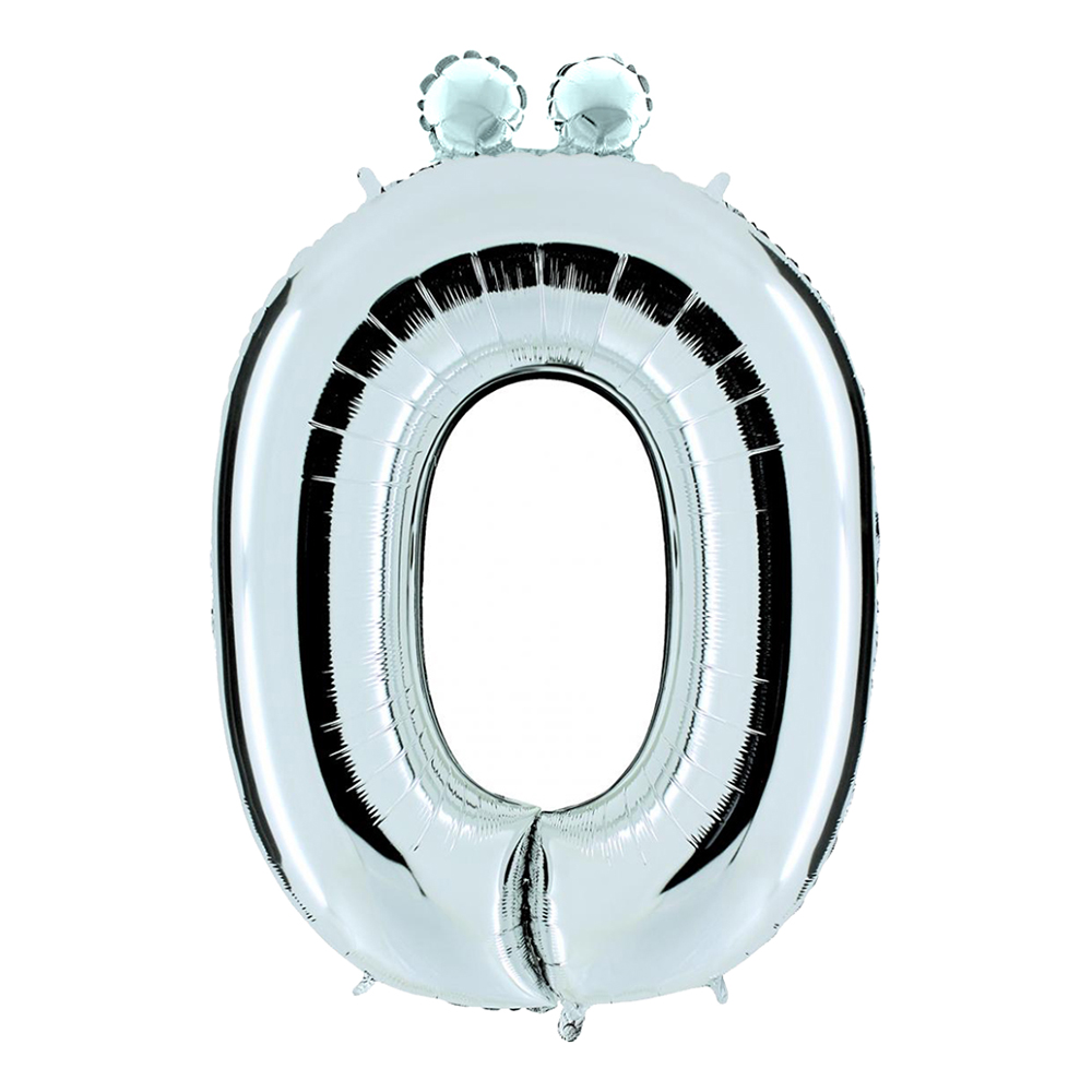 Bokstavsballong Silver - Bokstav Ö
