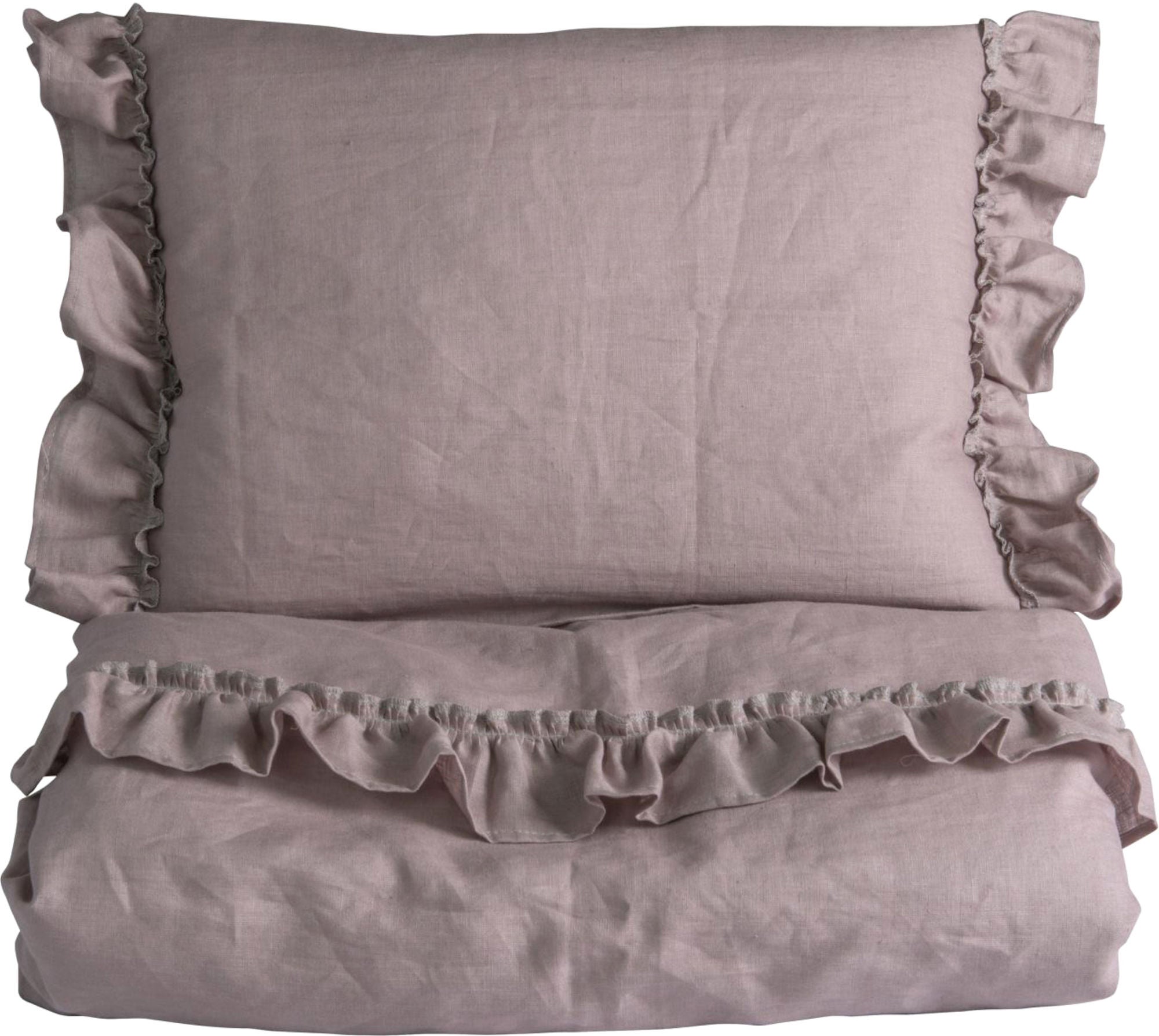 NG Baby Påslakanset 80x70 Mood Ruffles, Dusty Pink