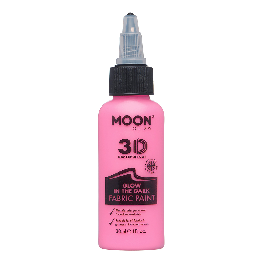 Moon Creations Självlysande Textilfärg - Rosa
