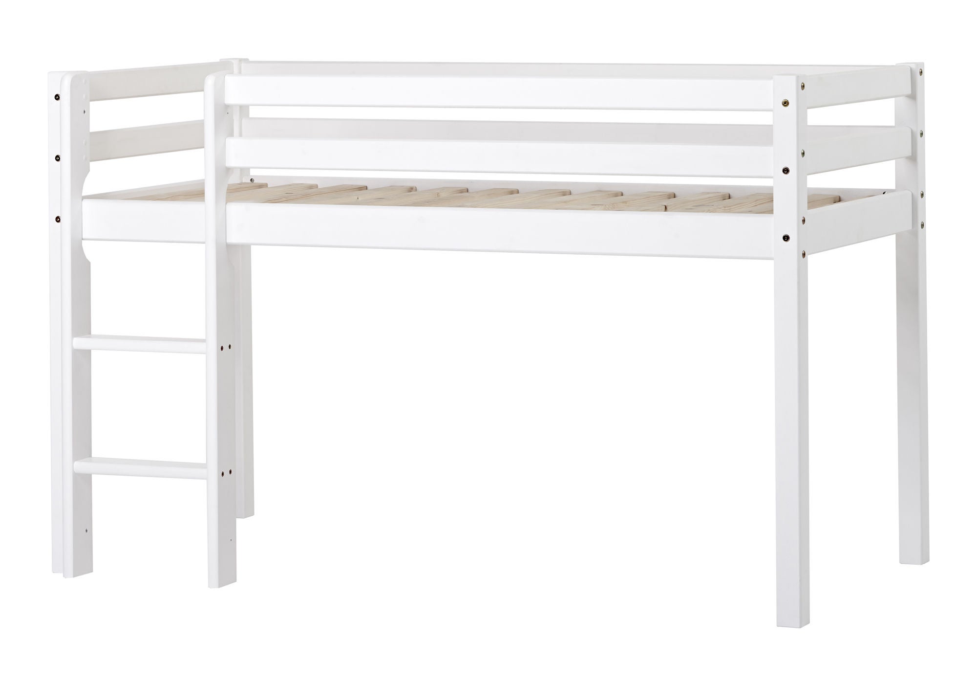 Hoppekids Halvhög Loftsäng 70x160, Vit