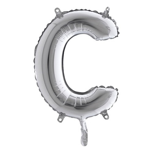 Bokstavsballong Mini Silver - Bokstav C