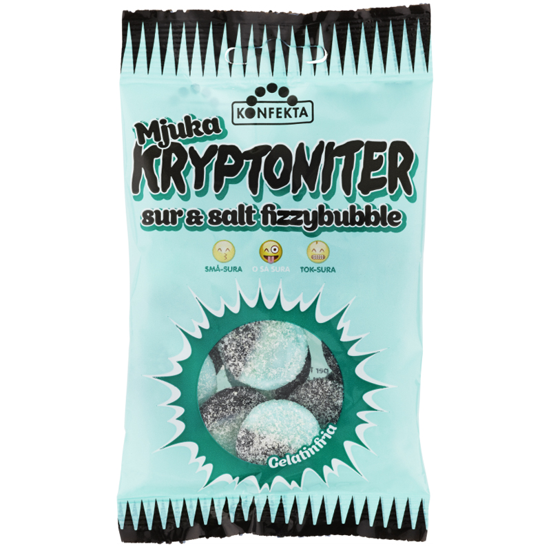 Godis Mjuka Kryptoniter "Fizzybubble" 60g - 22% rabatt