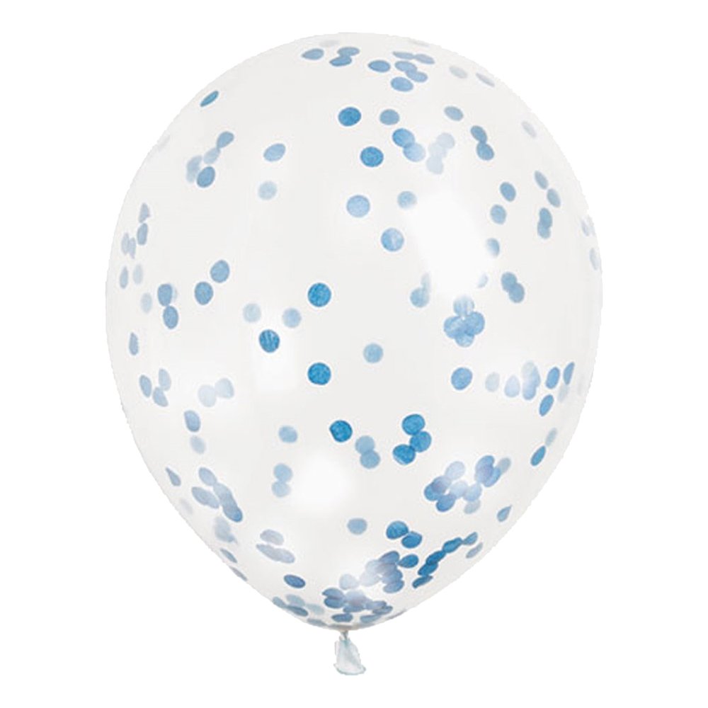 Konfettiballonger Mörkblå - 6-pack