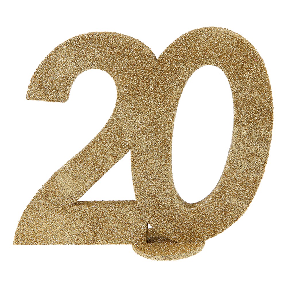 Bordsdekoration Siffra Guld/Glitter - Siffra 20