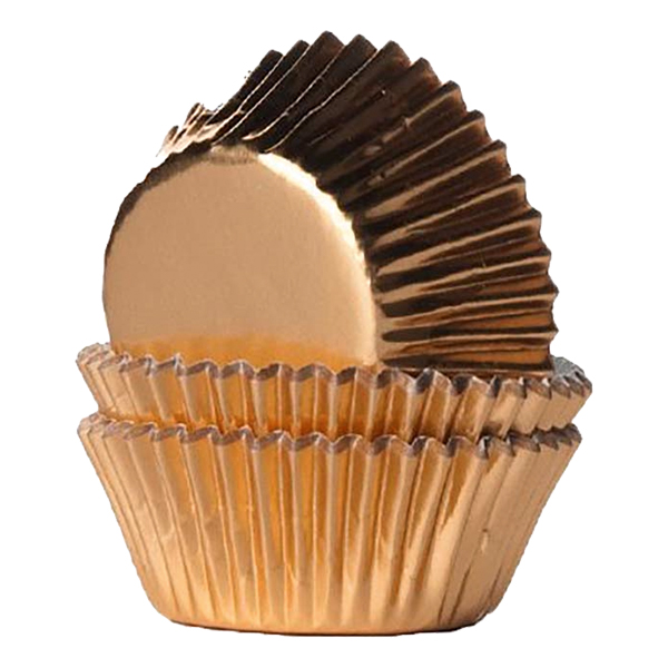 Muffinsformar Mini Folie Guld - 36-pack