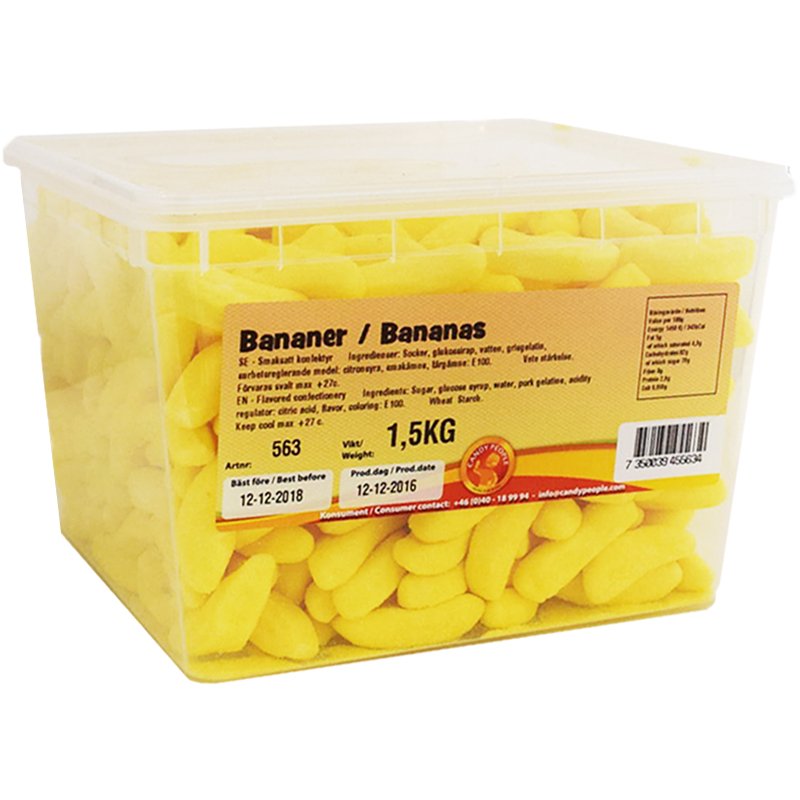 Hel Låda Godisbananer 1,5kg - 62% rabatt