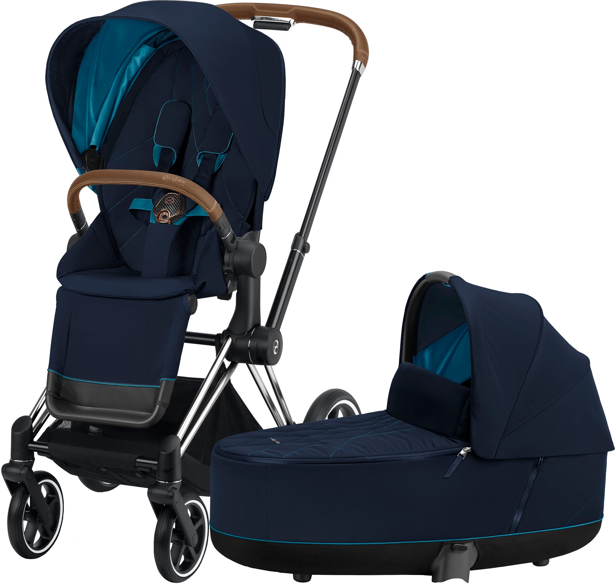 Cybex Priam Duovagn, Nautical Blue/Chrome Brown