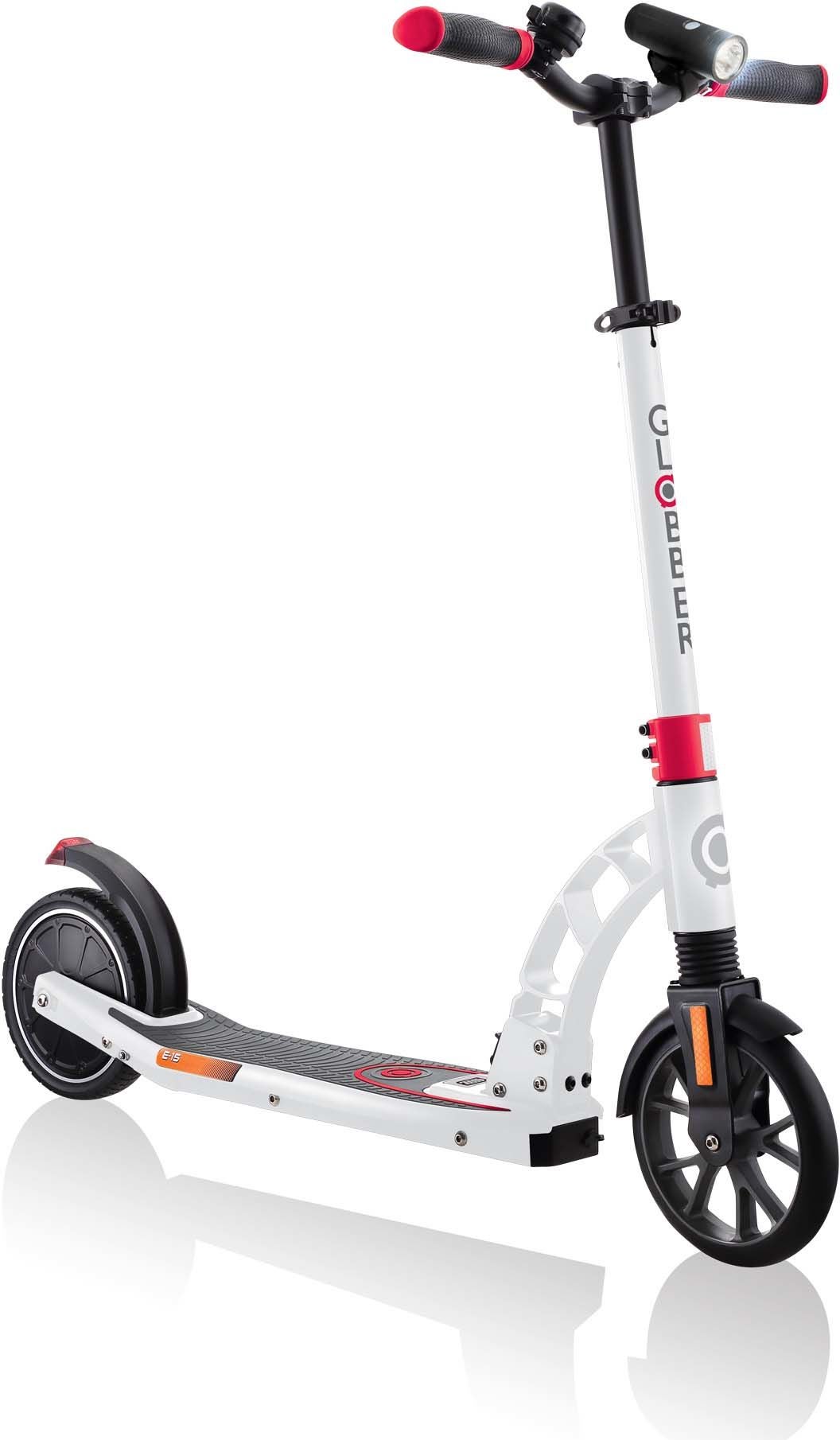 Globber E.Motion Elektrisk Sparkcykel, Vit/Röd
