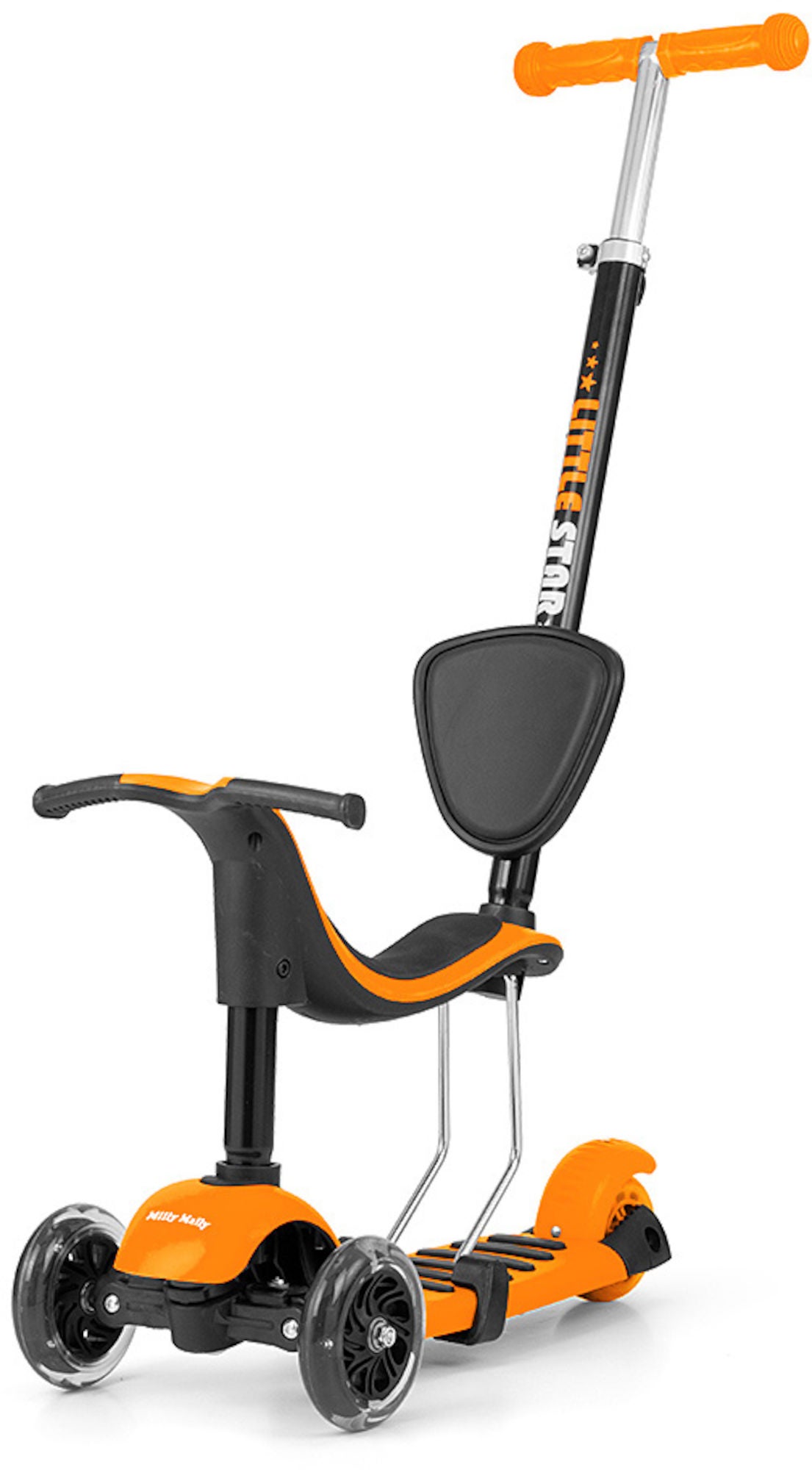 Milly Mally Little Star Gåbil/Scooter 3-in-1, Orange