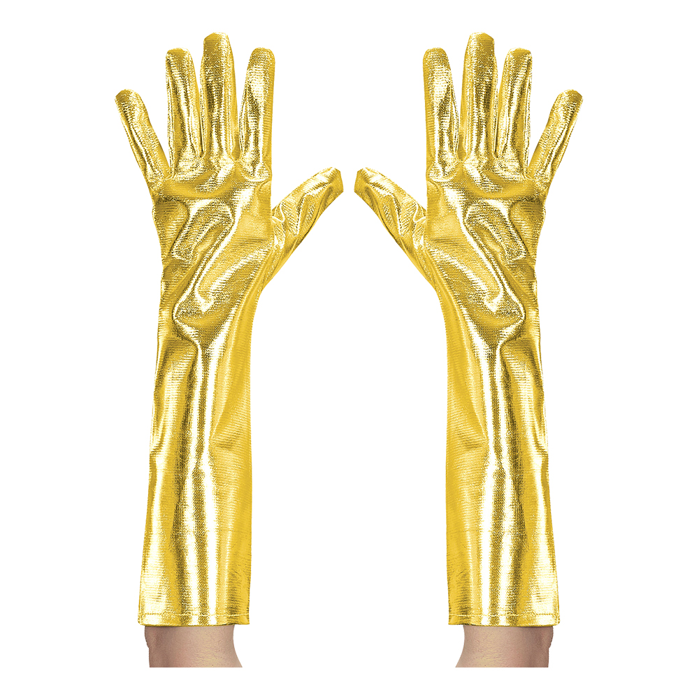 Långa Handskar Guldmetallic - One size