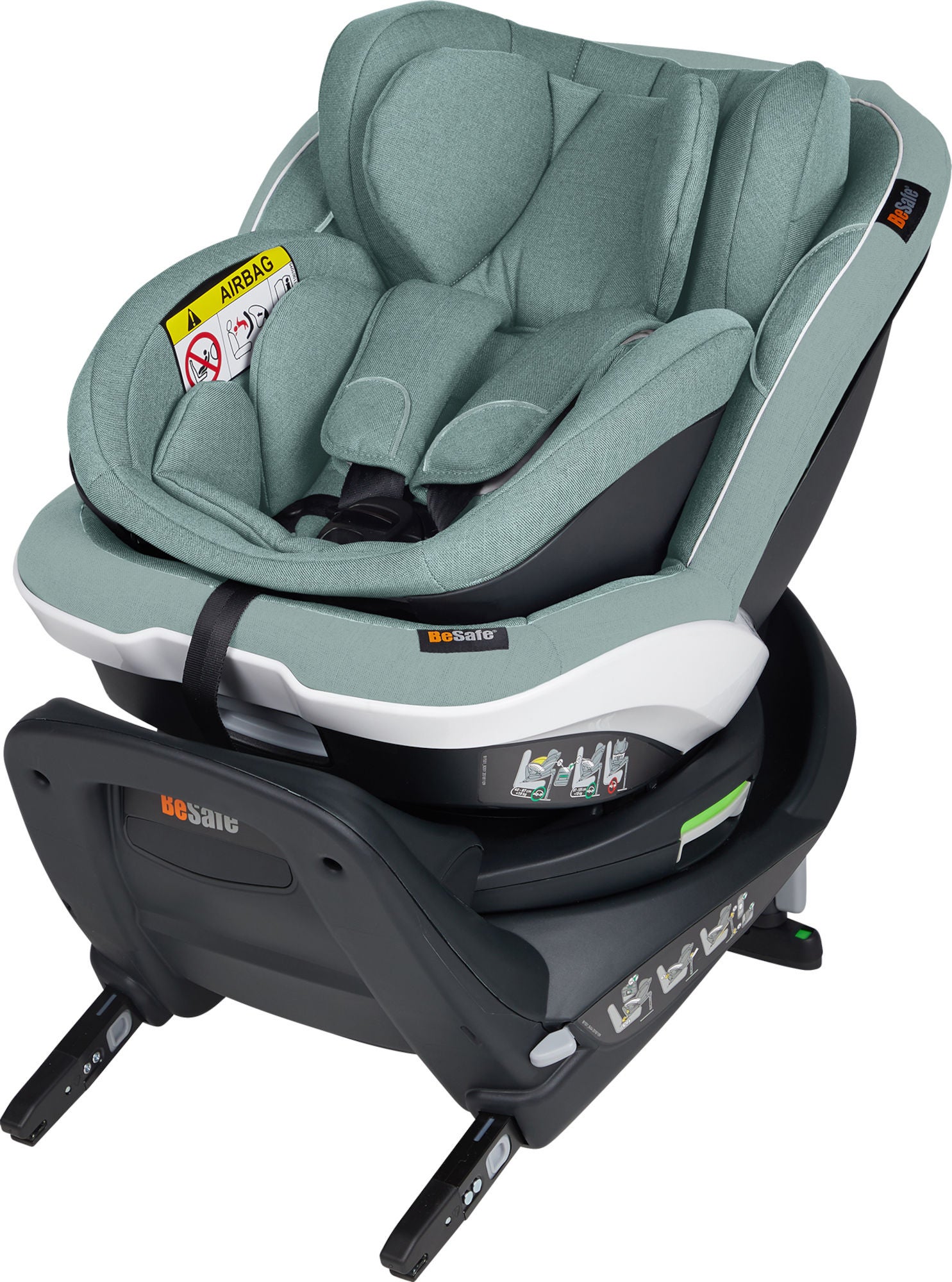 BeSafe iZi Twist B i-Size Bilbarnstol, Sea Green Mèlange
