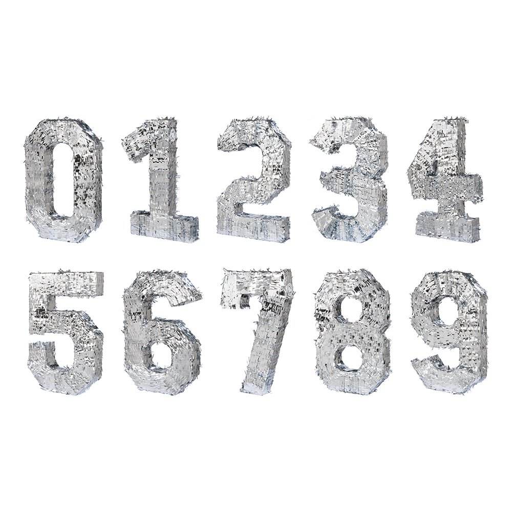 Pinata Siffror Silver - Siffra 9