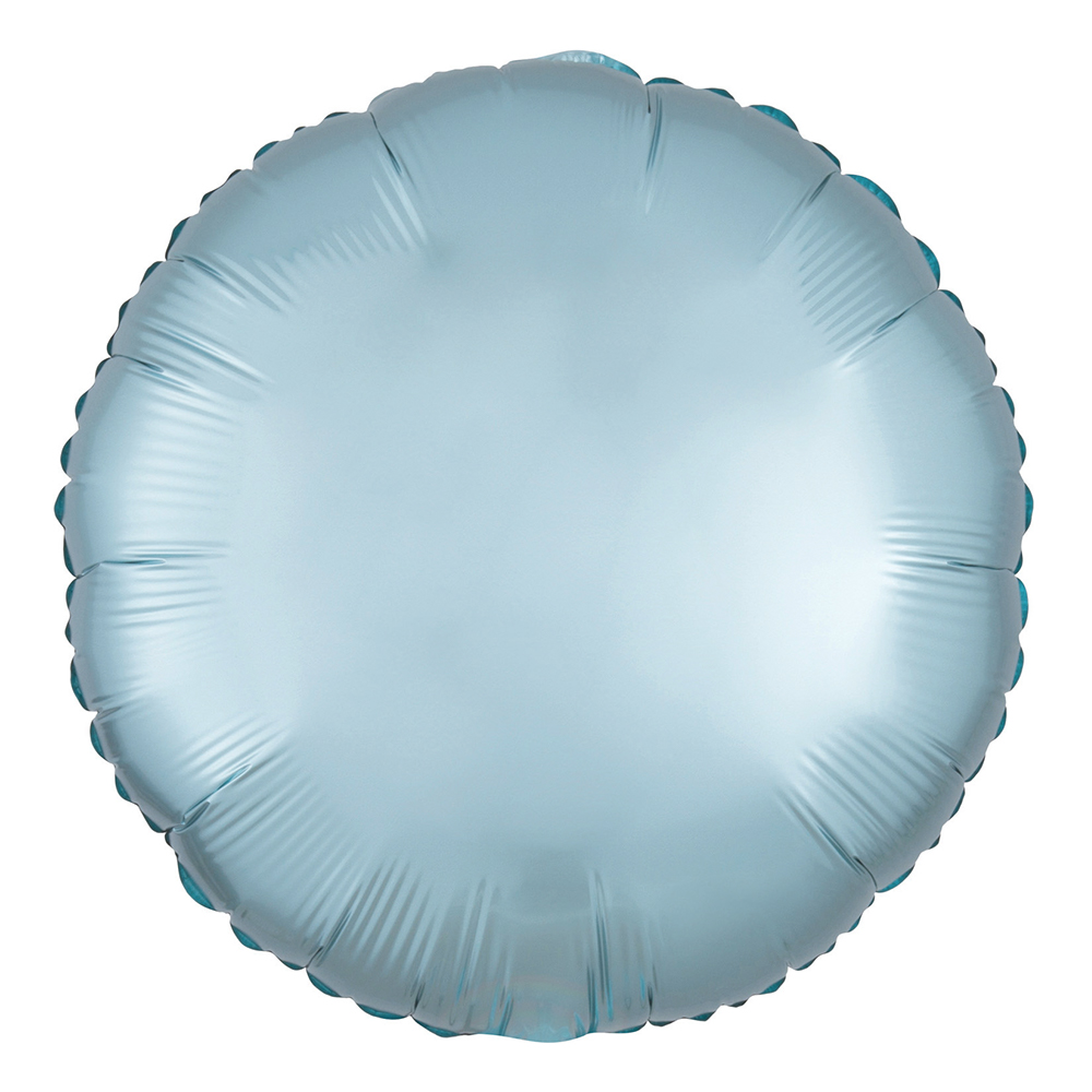 Folieballong Rund Satin Pastellblå