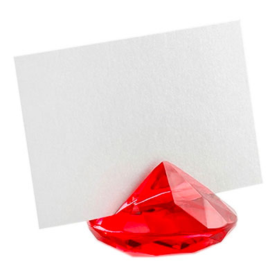 Placeringskortshållare Diamant 10-pack - Röd