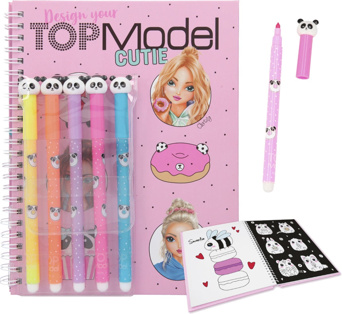 TOPModel Candy Cake Målarbok Med Tuschpennor