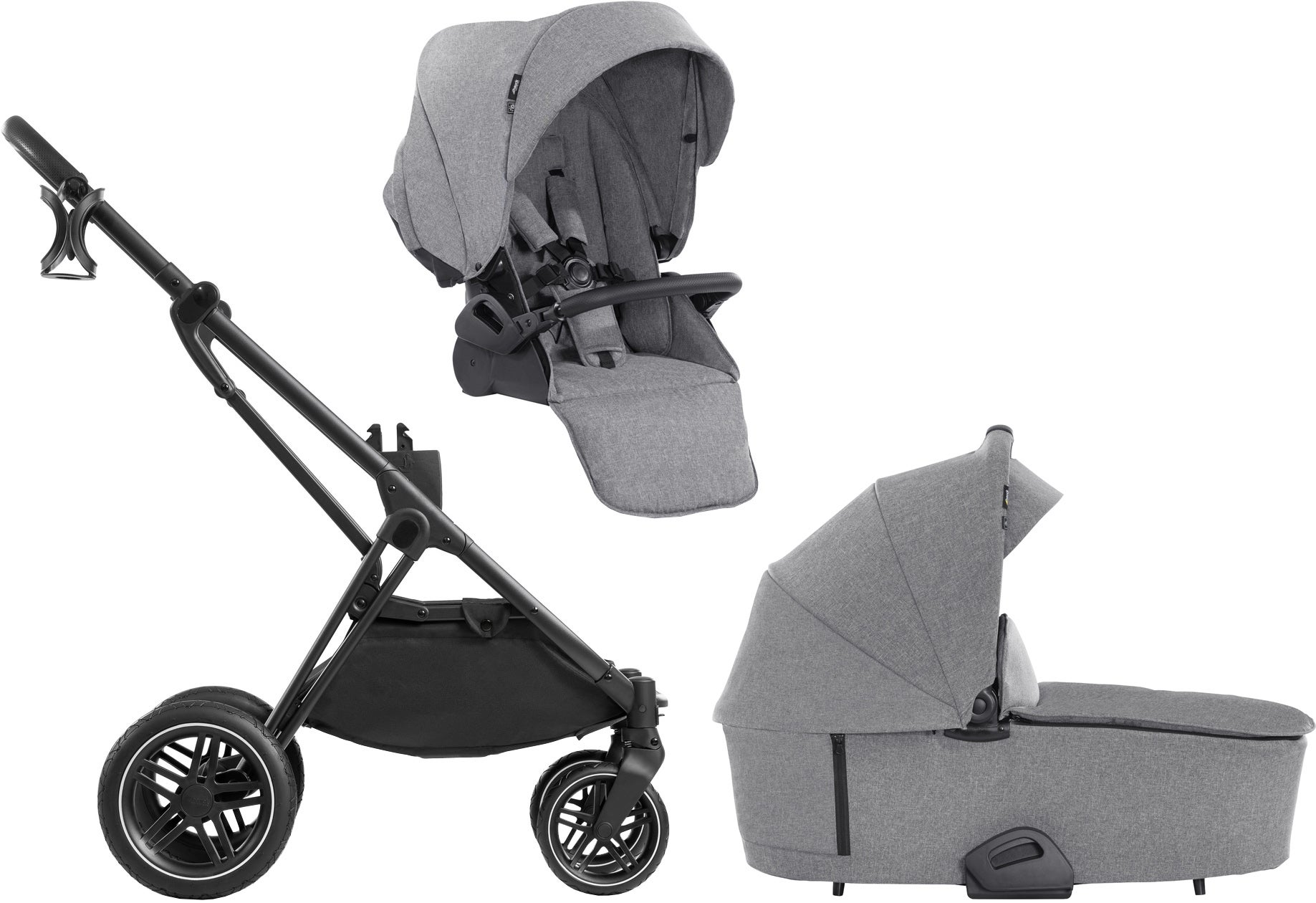 Hauck Vision X Duovagn, Grey Melange/Black