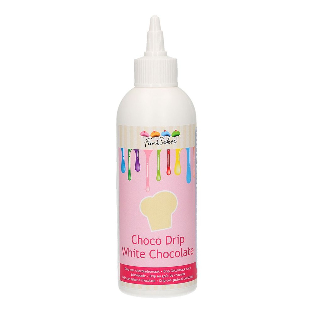 FunCakes Choco Drip White Chocolate/Vit Choklad - 180g