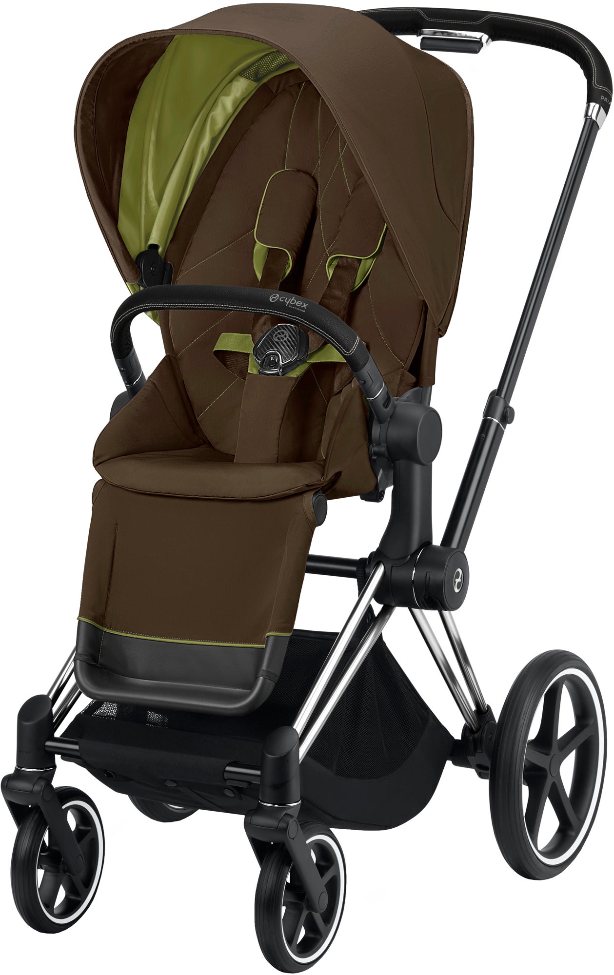 Cybex Priam Sittvagn, Khaki Green/Chrome Black