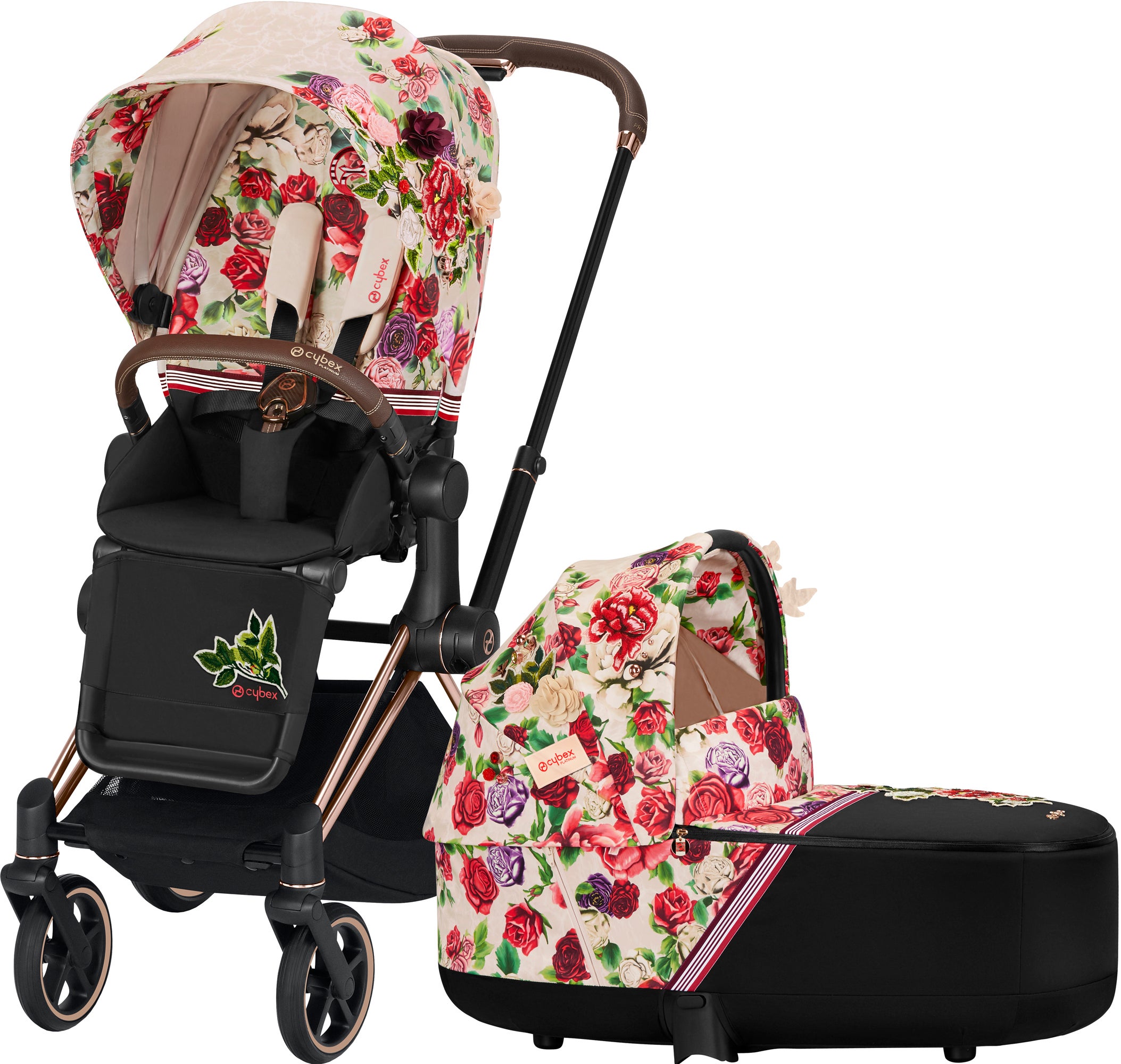 Cybex Priam Duovagn, Spring Blossom Light/Rose Gold