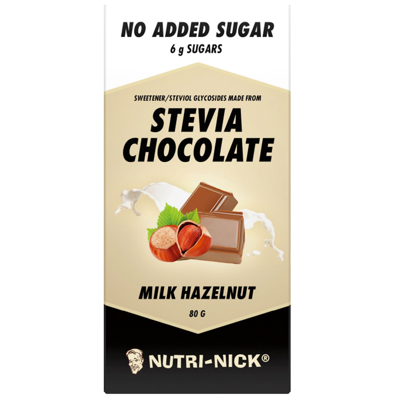 Mjölkchoklad Hasselnöt Stevia 80g - 60% rabatt