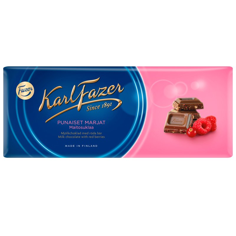 Mjölkchoklad "Röda Bär" 190g - 25% rabatt