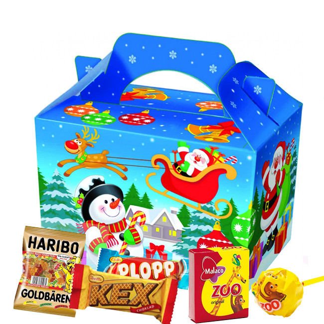 Godisbox med innehåll Jul
